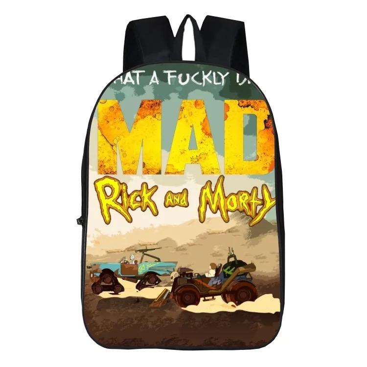 Mayoulove Anime Rick Andy Morty #7 Backpack School Sports Bag-Mayoulove