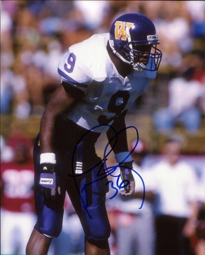 Lawyer Milloy Washington Huskies UW Autographed Signed 8x10 Photo Poster painting CFS Patriots