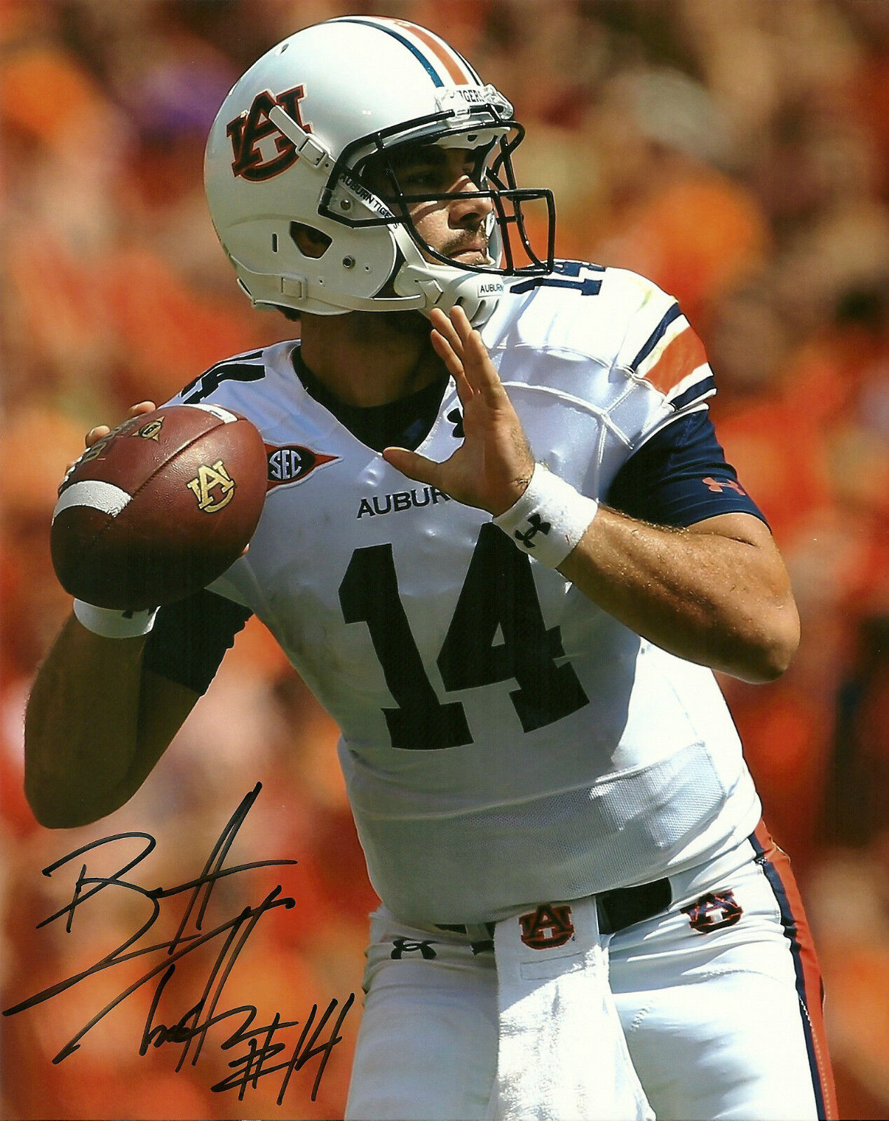 BARRETT TROTTER HAND SIGNED AUBURN TIGERS 8X10 Photo Poster painting W/COA