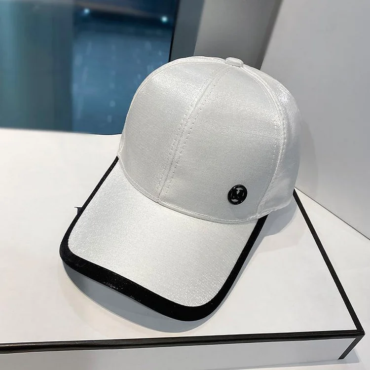 2023 Womens Casual Satin Baseball Caps Summer Outdoor Simple Thin Sunshade Cap Autumn Hip Hop Adjustable Ladies Hat
