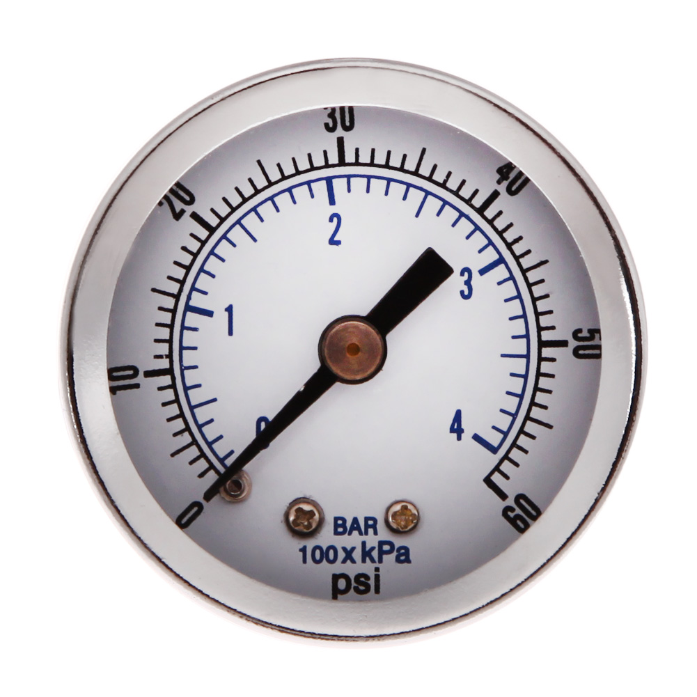 

1/8\ Npt Air Compressor / Hydraulic Pressure Gauge 0-60 Psi Back Mount 1.5\, 501 Original