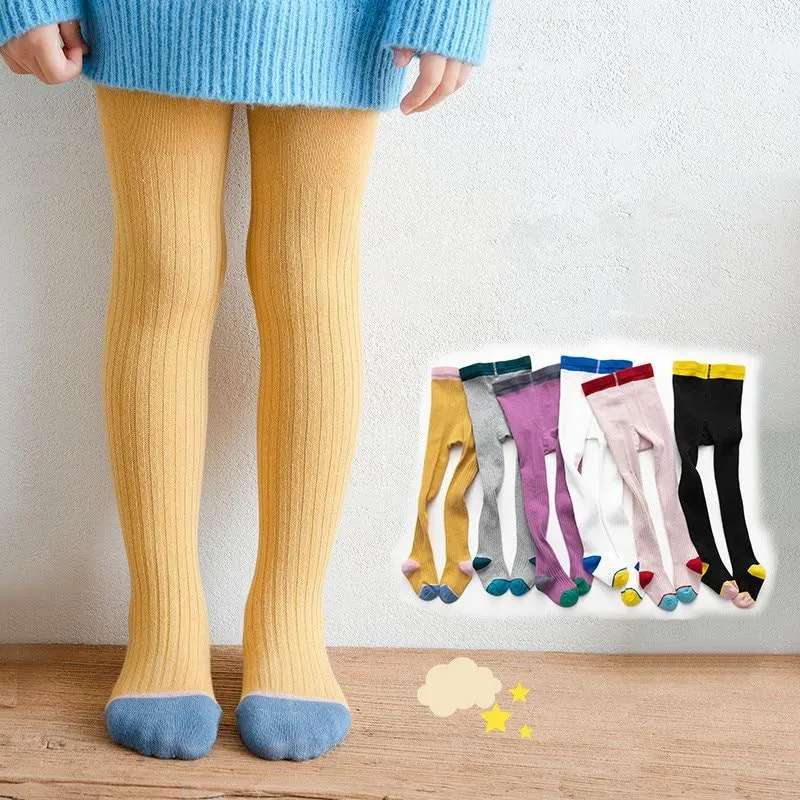1 to 7 Years 2020 Children Soft Kids' White Pantyhose Sticky Baby Girl Combed Cotton Baby Girl Winter Tights Colored Tights