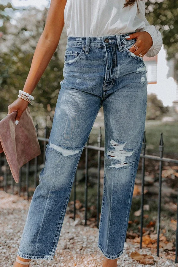 The Harris High Waist Distressed Relaxed Jean