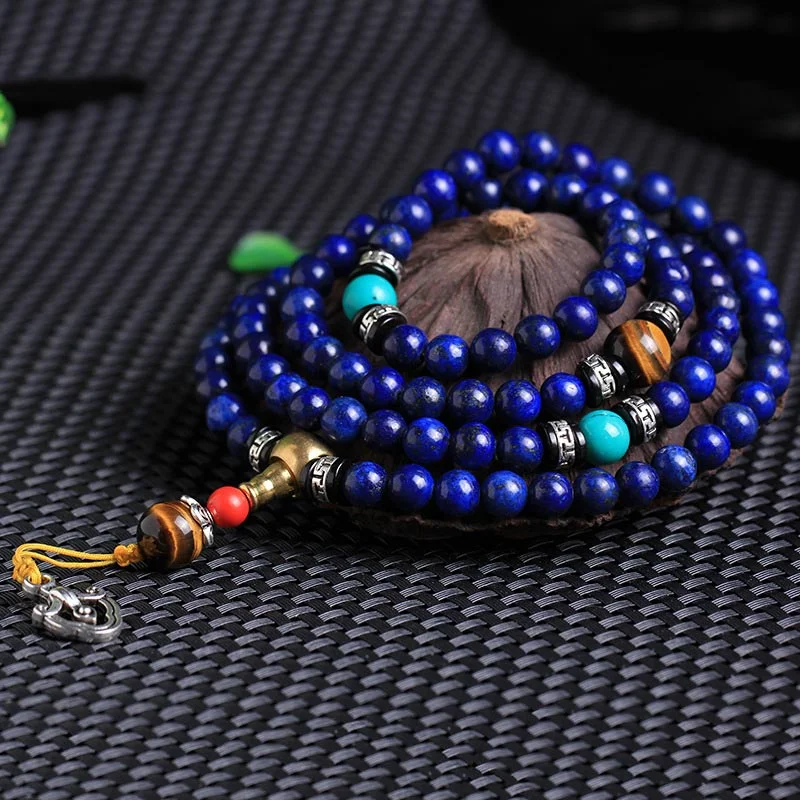 108 Beads Lazurite Positive Necklace Bracelet Mala