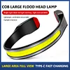 COB LED Headlight Portable 500LM Headlamps for Adventure Night Cycling Emergency