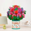 Cadeau de carte de voeux de bouquet pop-up- pour la fête des mères