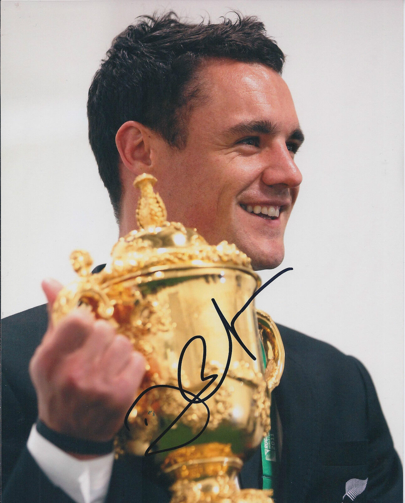 Dan CARTER Signed Autograph 10x8 Photo Poster painting AFTAL COA RUGBY All Blacks World Cup