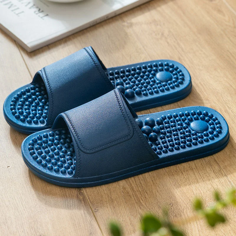 Non-slip Massage Slippers Women Indoor Slides PVC Home Slippers for Bathing Men Massage House Shoes Non-slip Sandals Bathroom