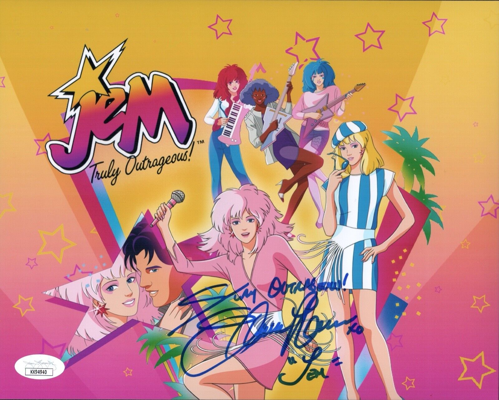 SAMANTHA NEWARK Signed JEM and the Holograms 8x10 Photo Poster painting Autograph JSA COA Cert