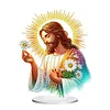 (US Only)2D Flat Print DIY Sunshine Jesus Desktop Diamond Art Kits Double-Sided for Table
