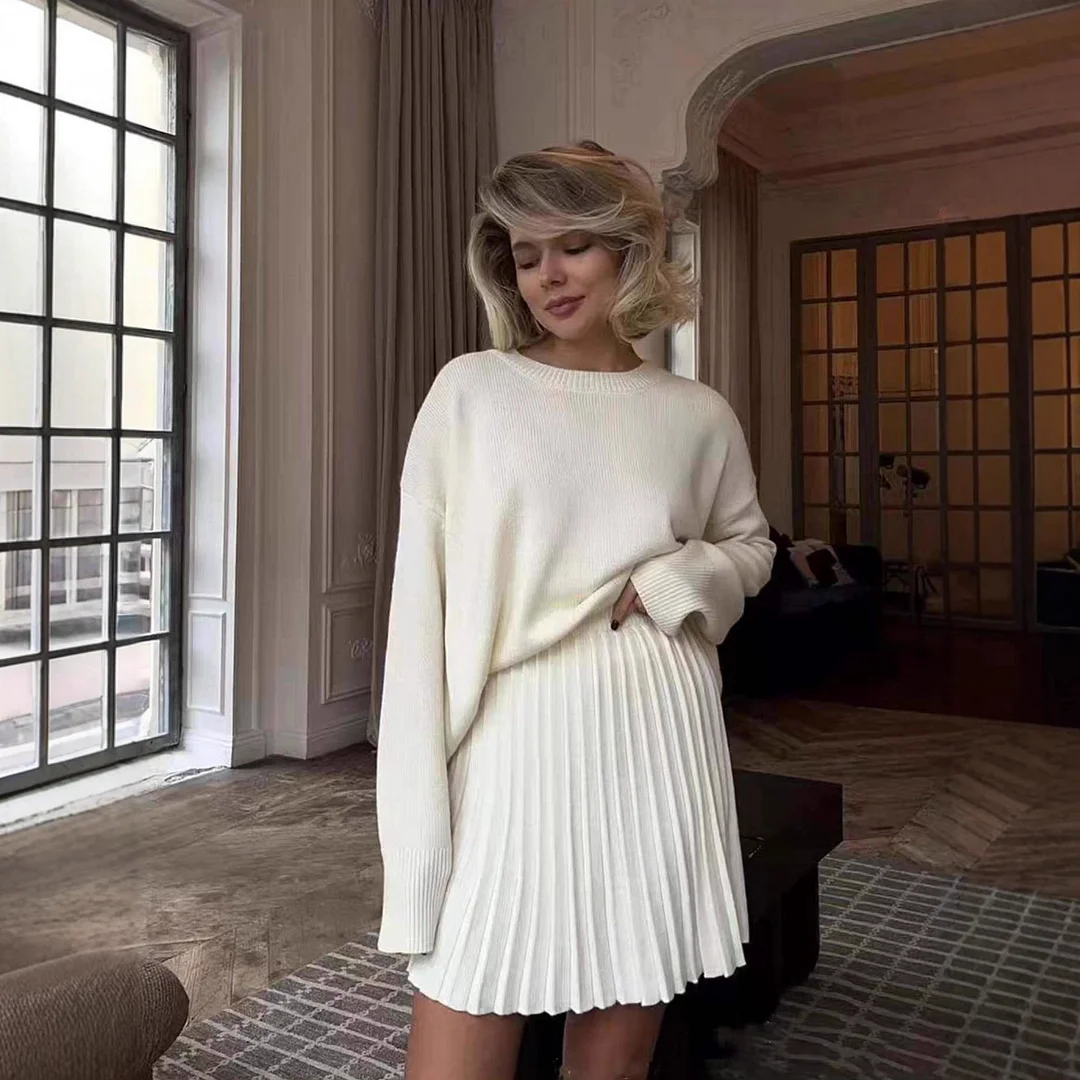 Athvotar Athvotar Women's Dress New Sleeveless High-Collar Knitted Vest Hip Dress Fashion Suit Woman