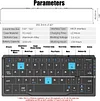 Mini Foldable Bluetooth Keyboard with Magnetic Holder, Aluminum Alloy Mini Silent Folding Keyboard Portable Lightweight Portable Bluetooth Keyboard Android Rechargeable Keyboard for Tablets, iPads, Mobile Phones