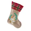 DIY Diamond Painting Christmas Stockings Hanging Ornaments Large Capacity Xmas Socks Pendant Wear Resist Candy Gift Storage Bags for Family Christmas Holiday Party Decoration (Bright candle)
