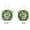 Diamond Painting Acrylic Four-Leaf Clover Cat Window Hanging Pendant for Home Decor