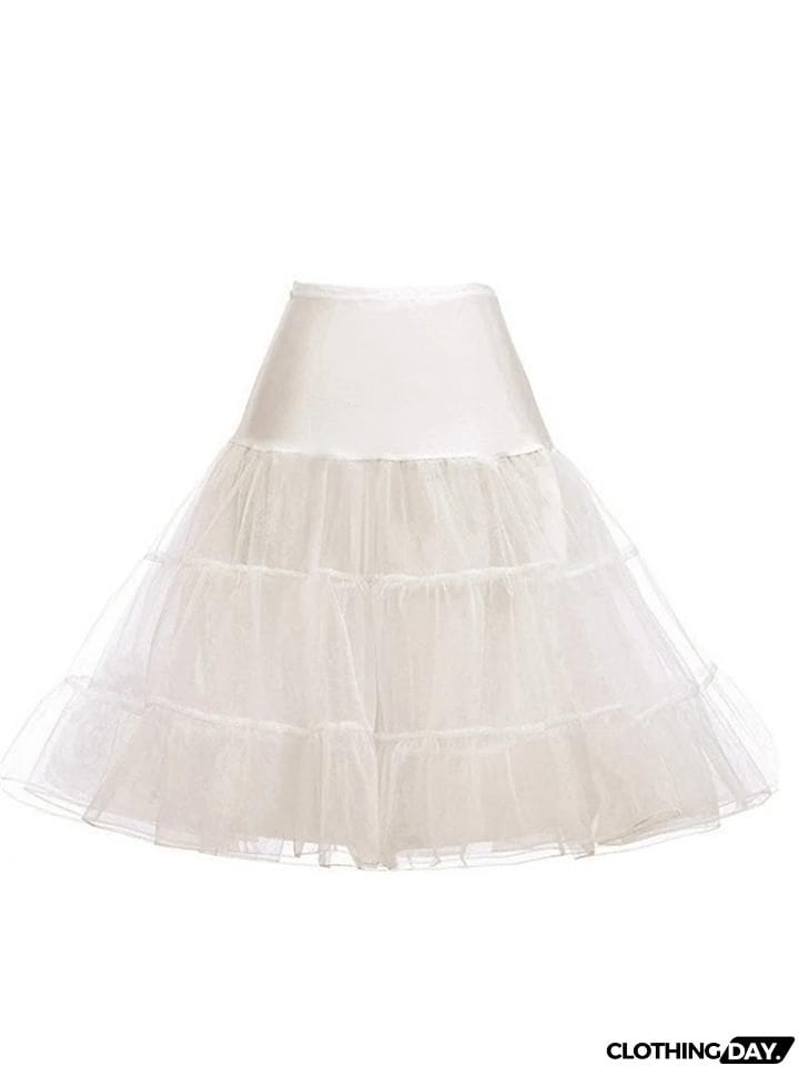 Solid Color 1950S Petticoat Tutu Crinoline Underskirt