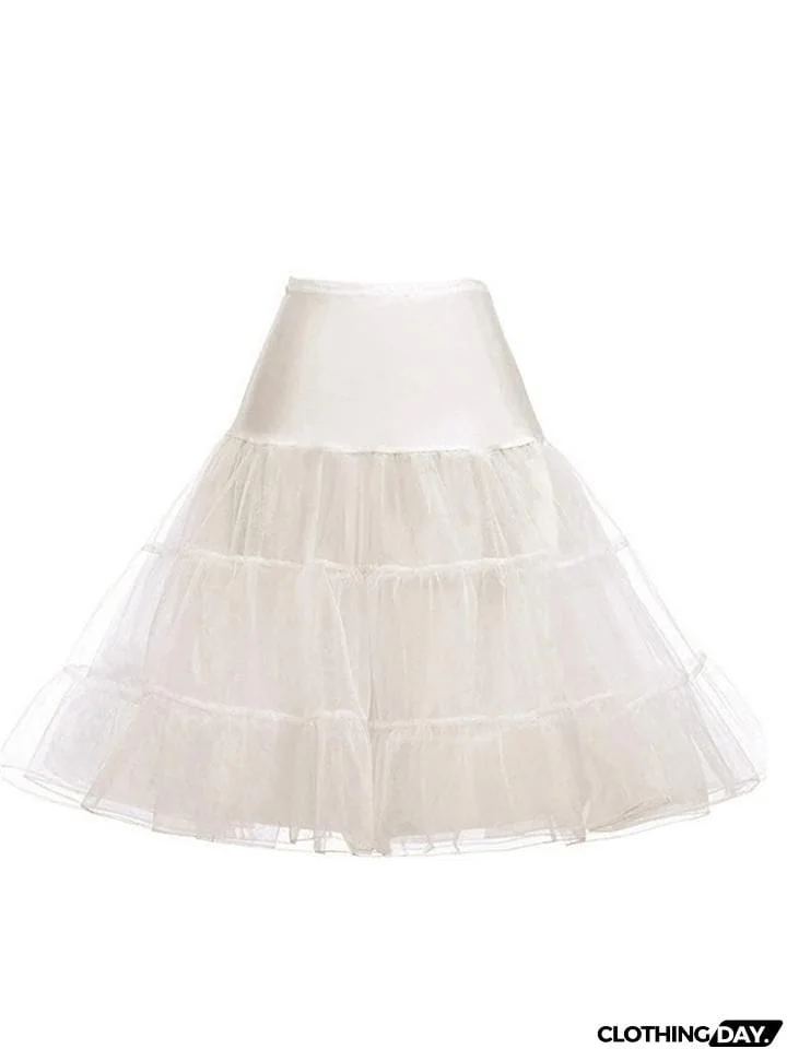 Solid Color 1950S Petticoat Tutu Crinoline Underskirt