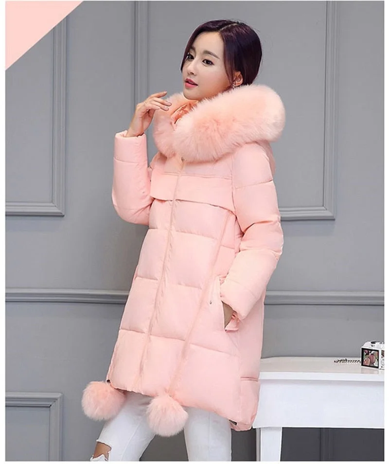 Oversize Winter Jacket Women Parka New Hooded Outerwear Warm Down Cotton Jacket Plus Size 5XL 6XL Winter Coat Parker Women Y159