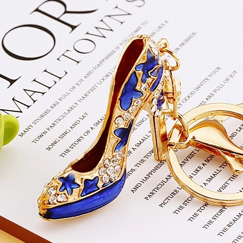 Elegant Korean Style Bag Metal Inlay Rhinestones Women’s Bag Pendant Keychain