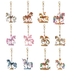 12-teilige Karussell-DIY-Doppelseiter-Diamant-Kunst-Schl&uuml;sselanh&auml;nger f&uuml;r Erwachsene als Geburtstagsgeschenke