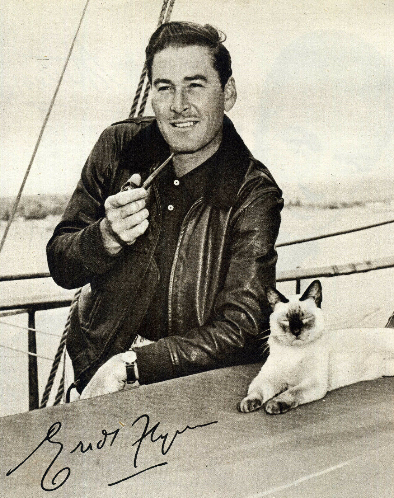 ERROL FLYNN Signed Photo Poster paintinggraph - Film Star Actor - preprint