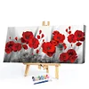(US Only)1pc DIY Paint by Number Kit Poppy Frameless Canvas Wall Art Gift Idea 80x40cm