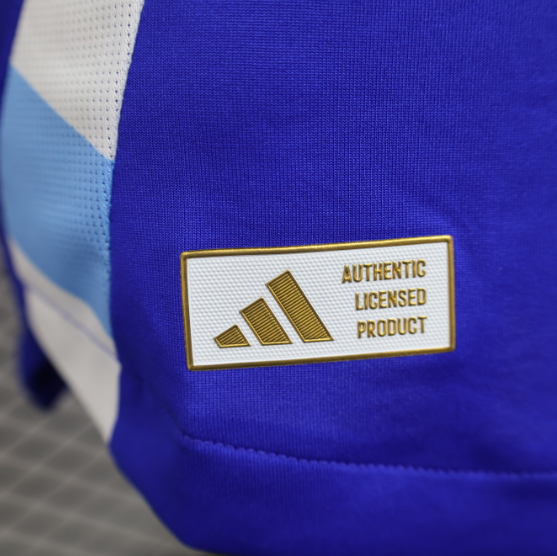 2024 Argentina Away Player Version With Champion Patch Football T-Shirt Thai Quality