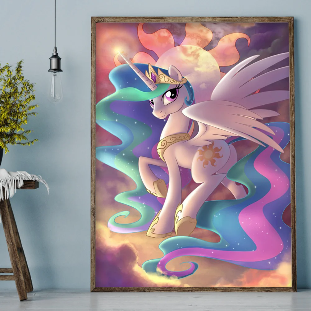 Full Round Diamond Painting 30*40cm - Unicorn