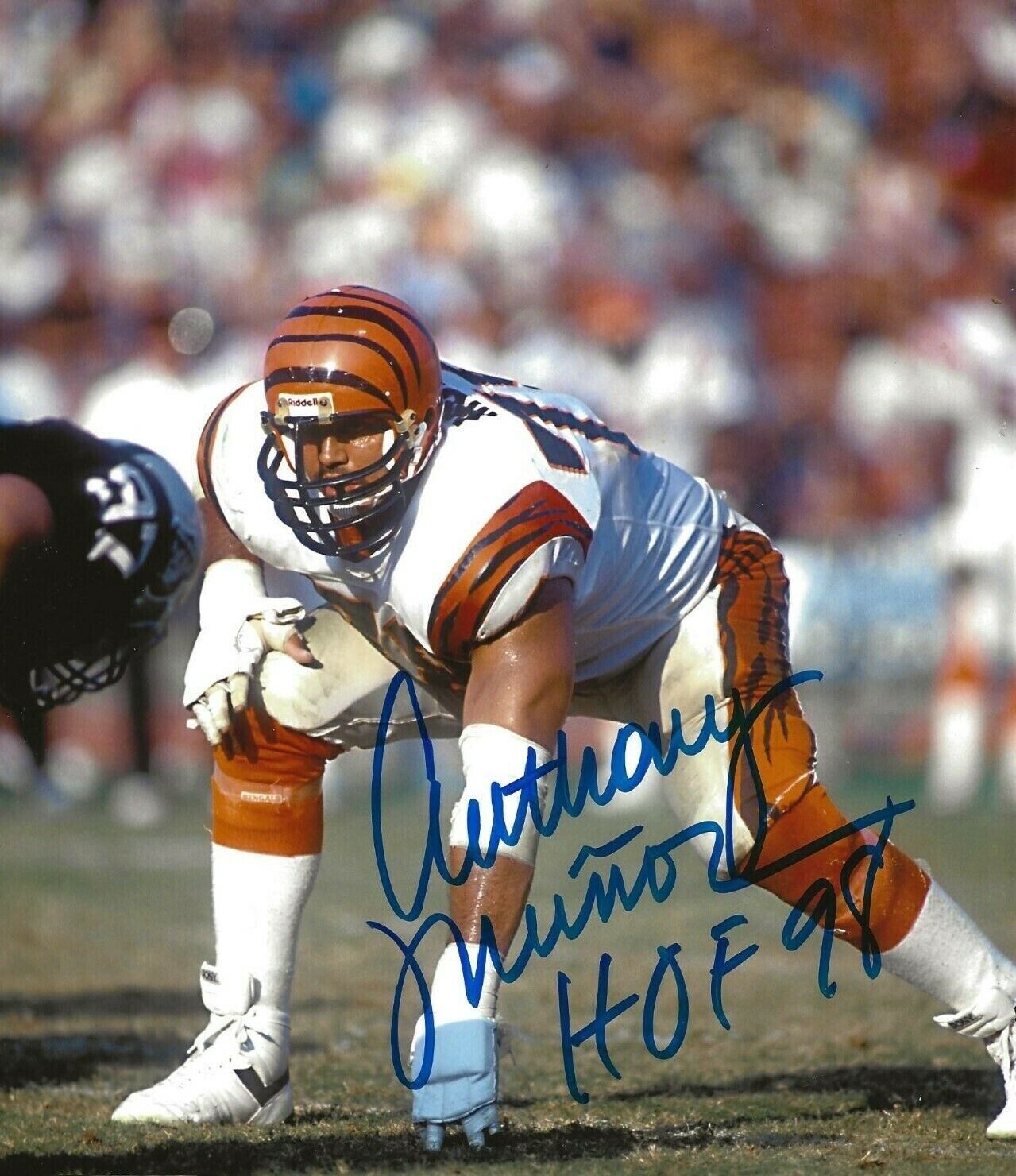 Anthony Munoz Autographed Signed 8x10 Photo Poster painting ( HOF Bengals ) REPRINT