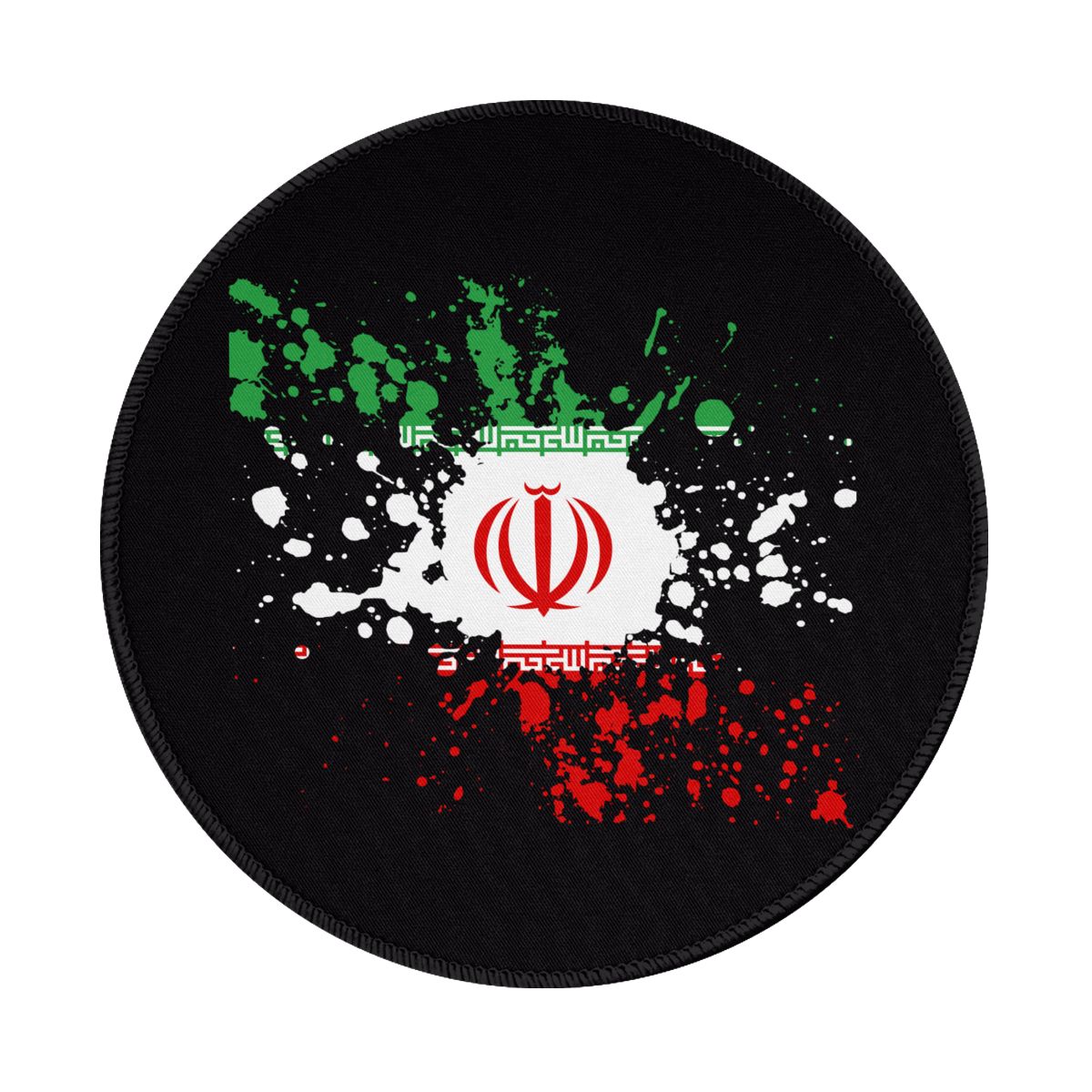Iran Ink Spatter Gaming Round Mousepad for Computer Laptop