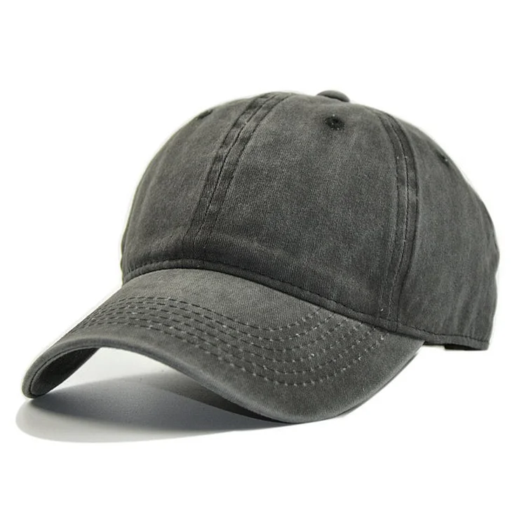 Unisex Washed Cotton Baseball Cap Vintage Adjustable Dad Hat Plain Unconstructed Summer Hat