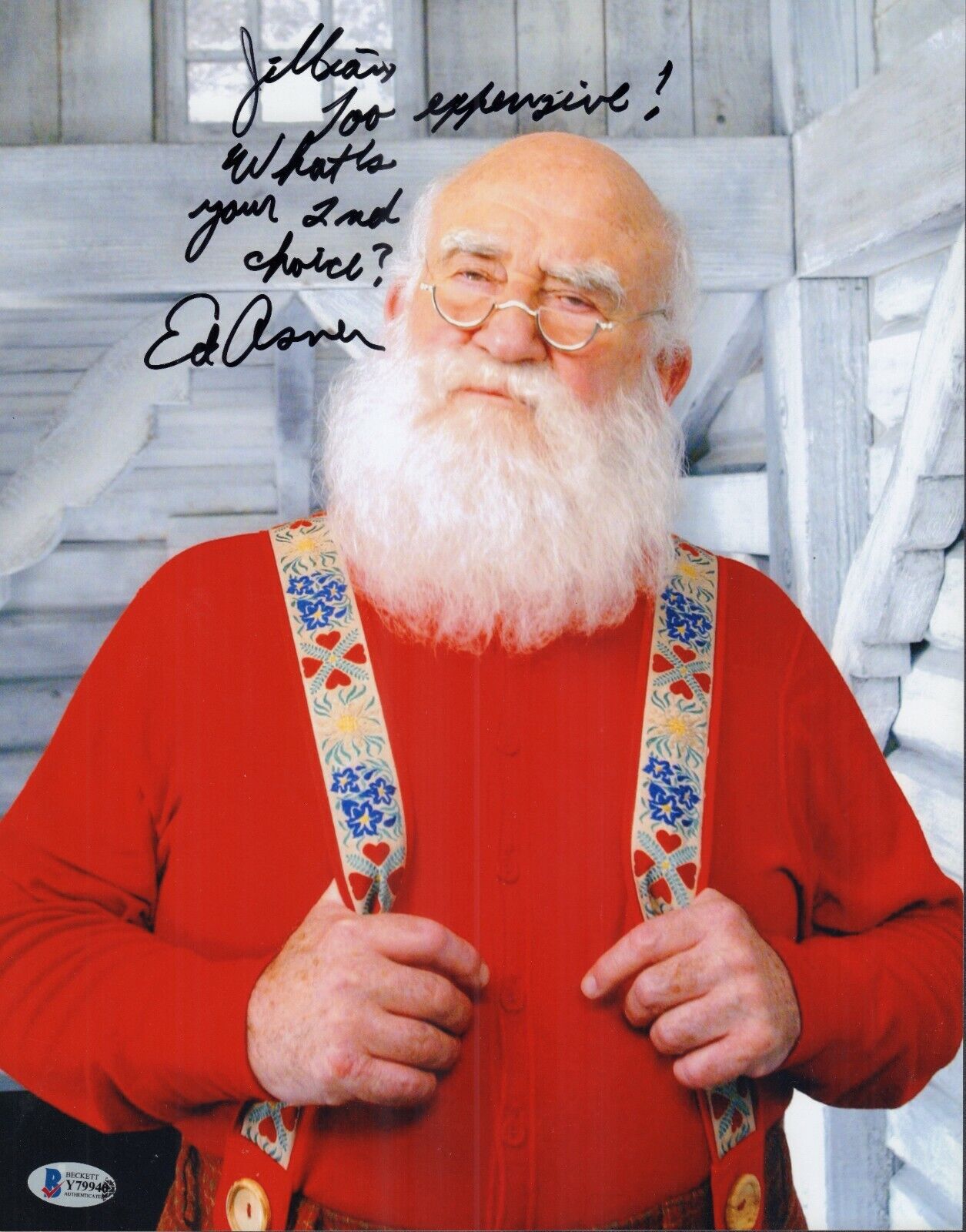 Ed Asner Signed Elf Movie 11x14 Photo Poster painting w/Beckett COA Y79940 Santa Claus