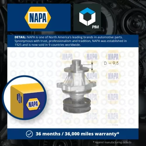 Water Pump fits BMW Z3 E36 2.0 2.2 2.8 3.0 97 to 03 Coolant NAPA 11511433712 New Parts