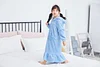 Winter Kid Girls Boy Bathrobe Flannel Pajamas Hooded Sleepwear