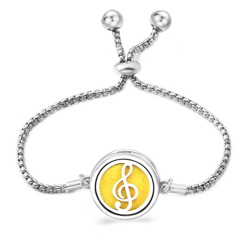 Fashion Angel Wings Aromatherapy Pendant Bracelet Essential Oil Diffuser Stainless Steel Bracelet Adjustable Women Simple