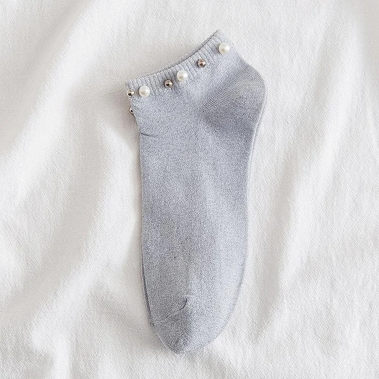 Korea Cute Pearl Socks