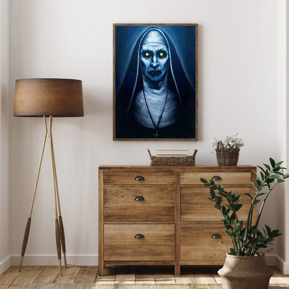 5D Full Round Drill Diamond Painting Horror Person Mosaic Art Craft (A696)