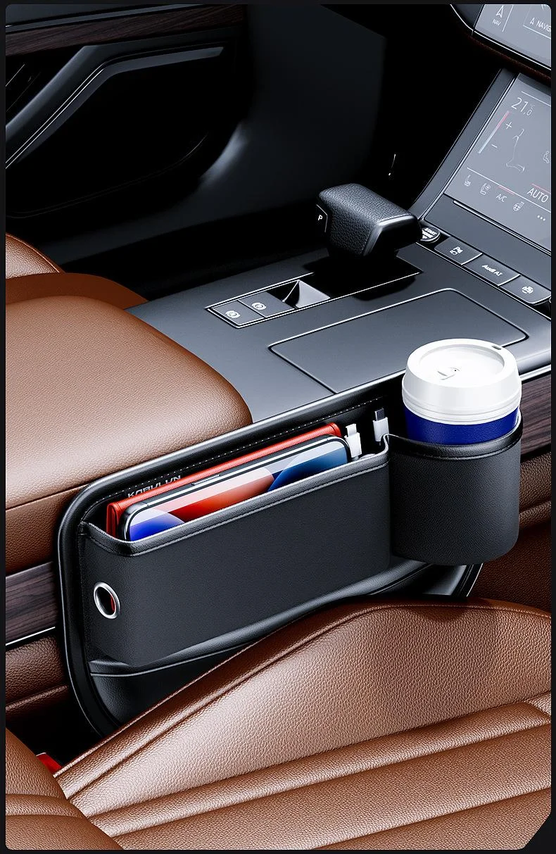 🔥Hot Sale🔥 Car Seat Gap Suede Storage Box (with Water Cup Storage Box)