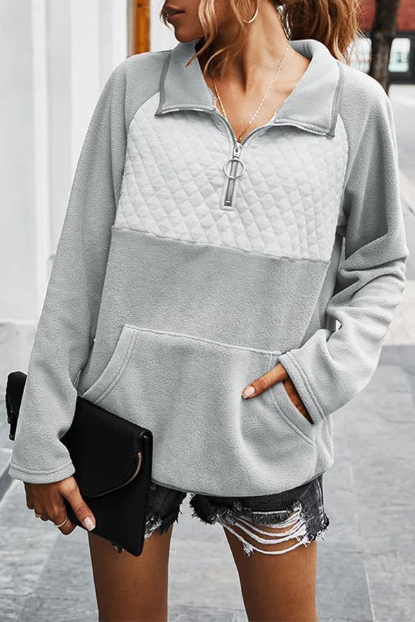 Casual Plain Baggy Sweatshirt-Allyzone-Allyzone