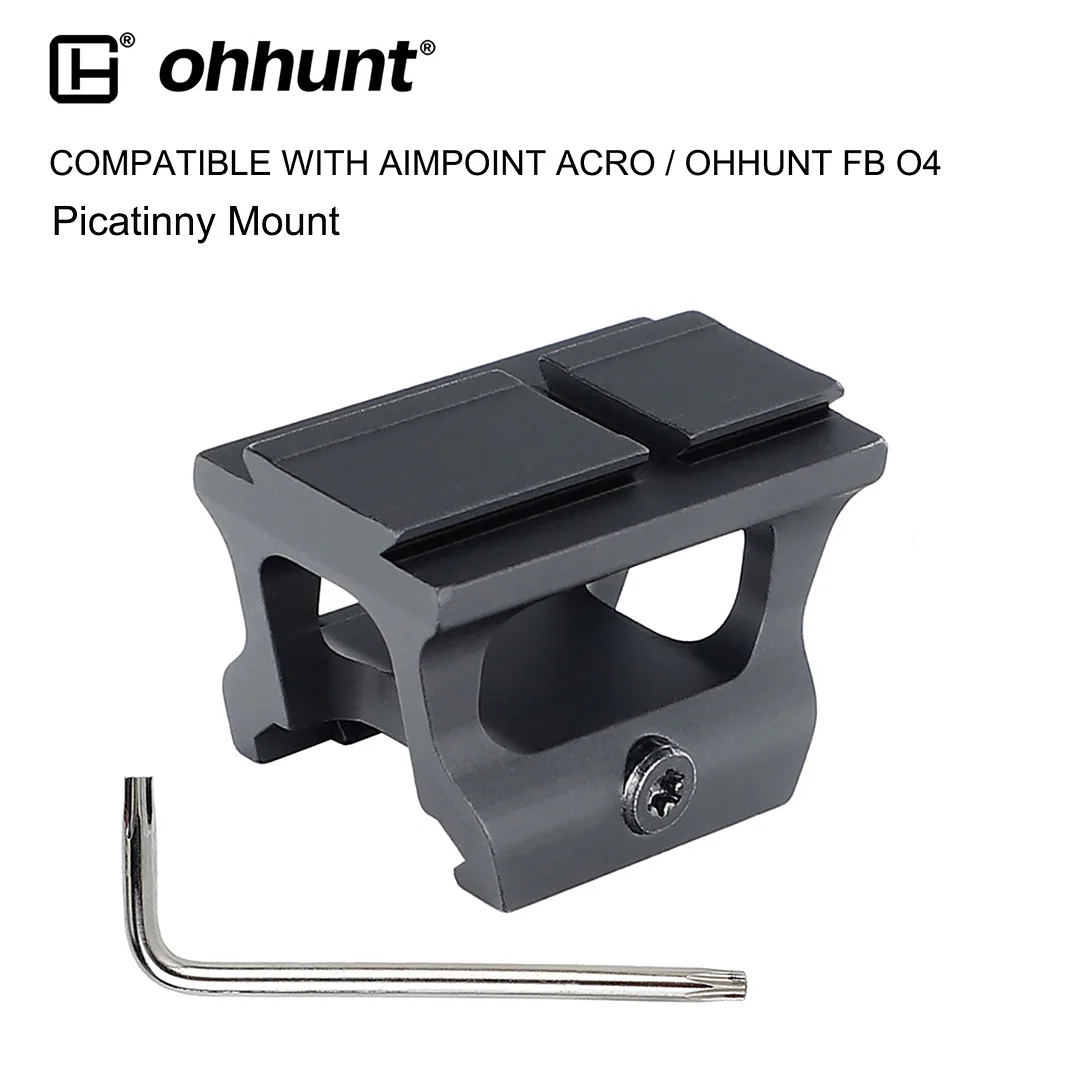 ohhunt® Lower 1/3 Co-Witness Optics Picatinny Riser Mount Compatible with FB-O4/ACRO P1/P2