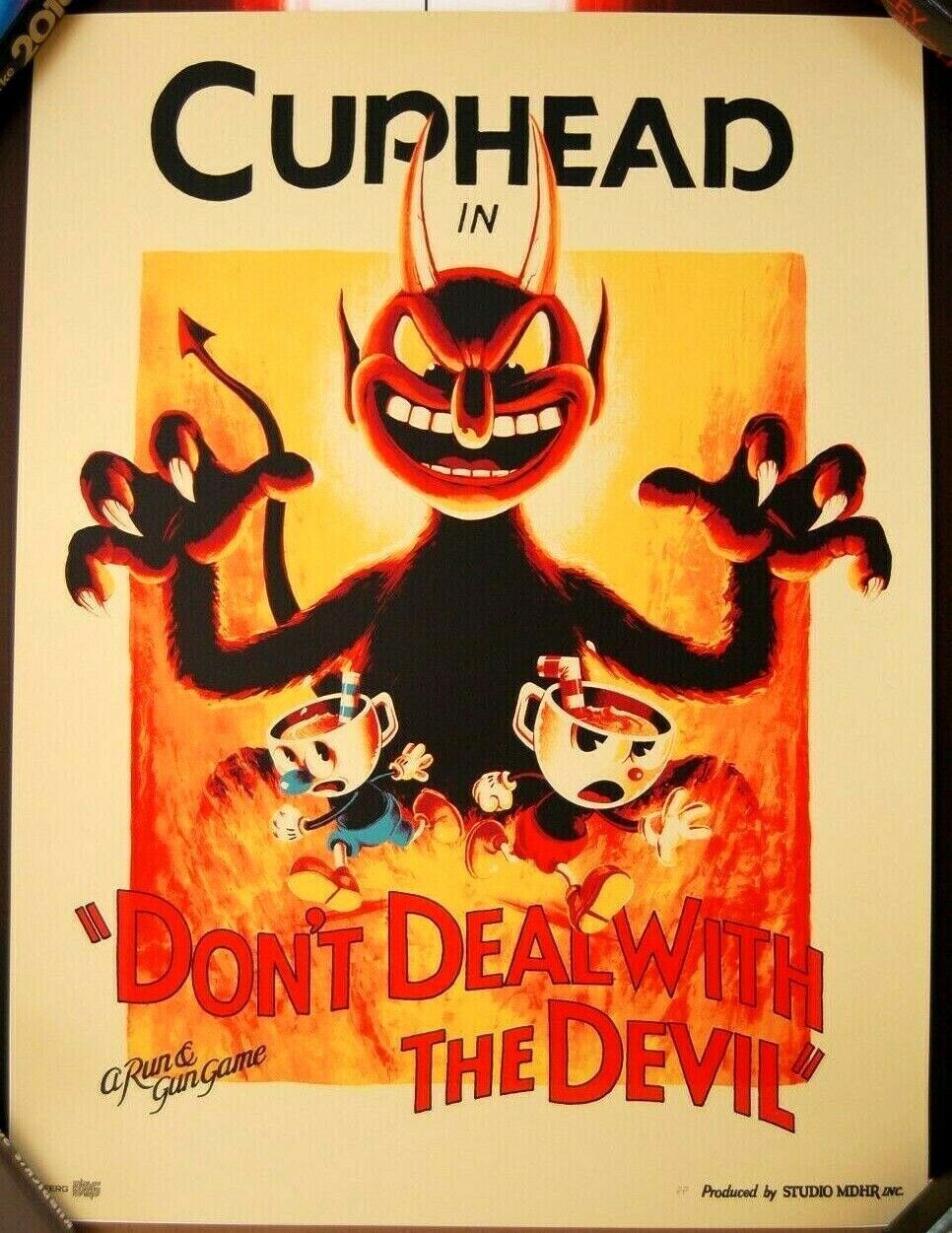 MATT FERGUSON - CUPHEAD Screen Print 18x24 Poster /150 Netflix MDHR Walt Disney