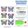 6Pcs DIY Rainbow Butterfly Double Sided Special Shape Diamond Painting Keychain