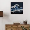 DIY Pearl Painting Waves for Home Wall Decor with Frame(30*30cm)