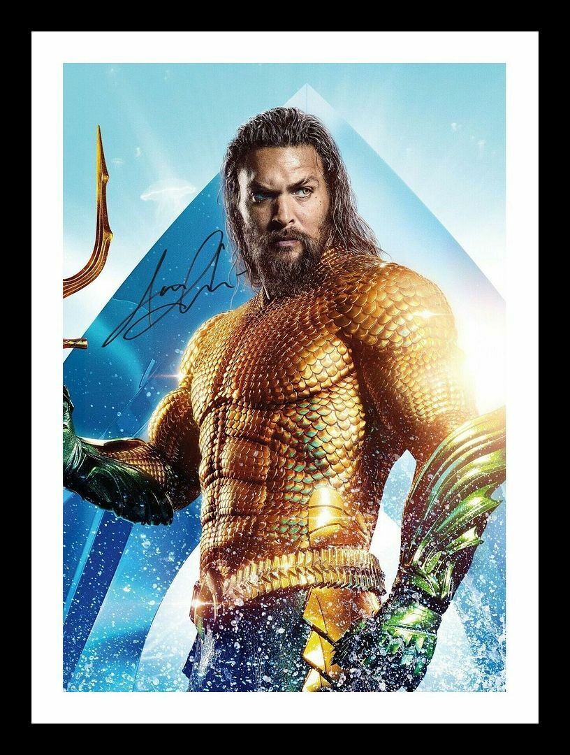 Jason Momoa - Aqua Man Autograph Signed & Framed Photo Poster painting