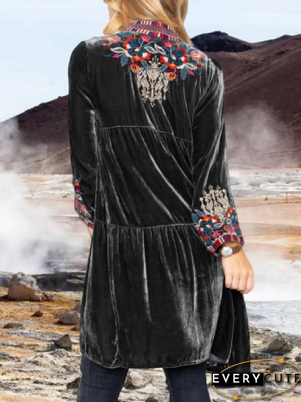 Cotton-Blend Long Sleeve Jacket