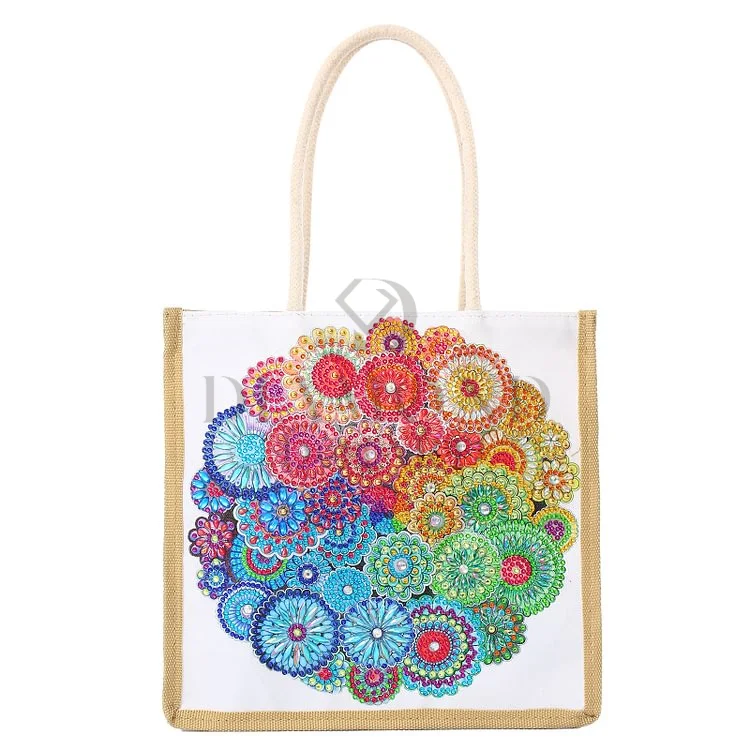  QIDS DIY Diamond Painting Tote Bag Aesthetic for Women Shoulder Bag  Handbags Handmade 5D Diamond Art Bag for Adults Reusable Medium (Butterflys  Flying), Q0022