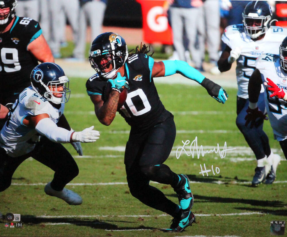 Laviska Shenault Autographed Jaguars Defense 16x20 HM Photo Poster painting- Beckett W *White