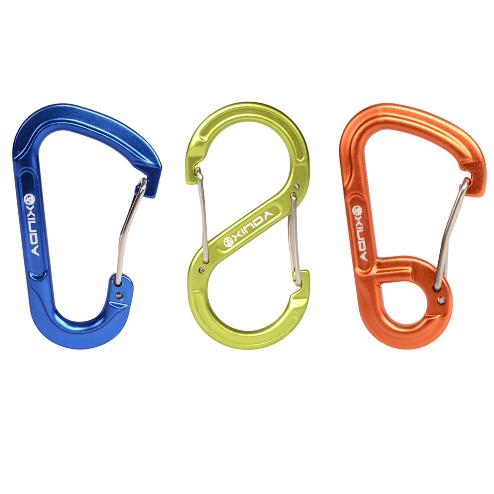 

Xinda D Shaped Camping Carabiner Aluminum Ring Key Climbing Clip Lock Hook, 501 Original