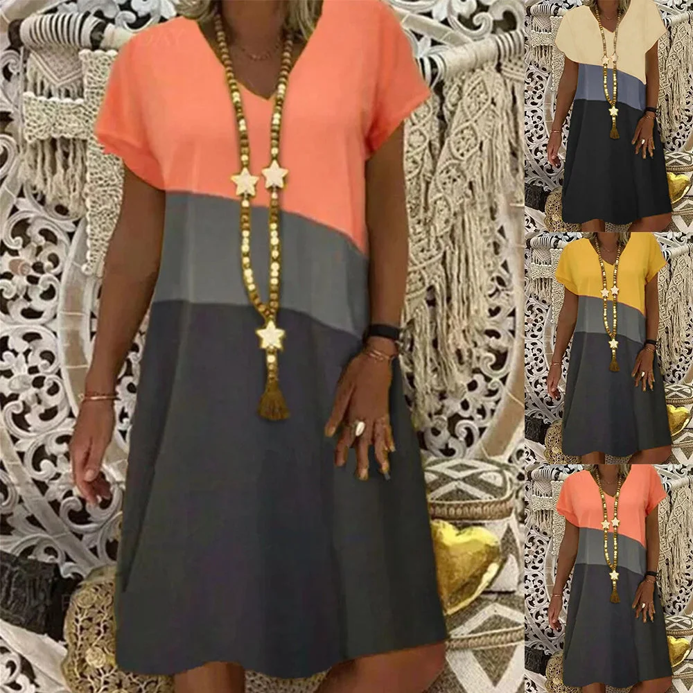Casual Short Sleeve Vintage Dresses