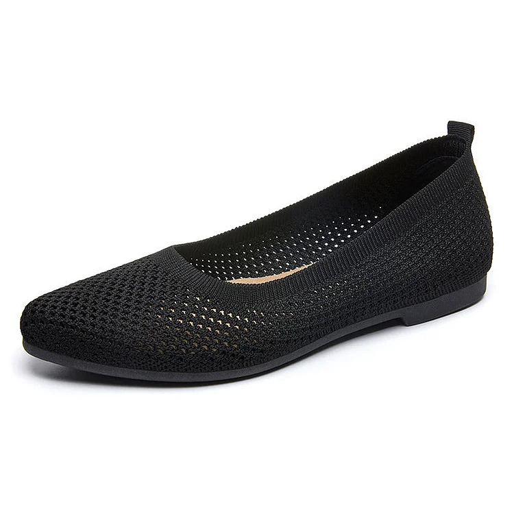 Women's Weaving Breathable Pointed Toe Casual Loafers Flats Shoes