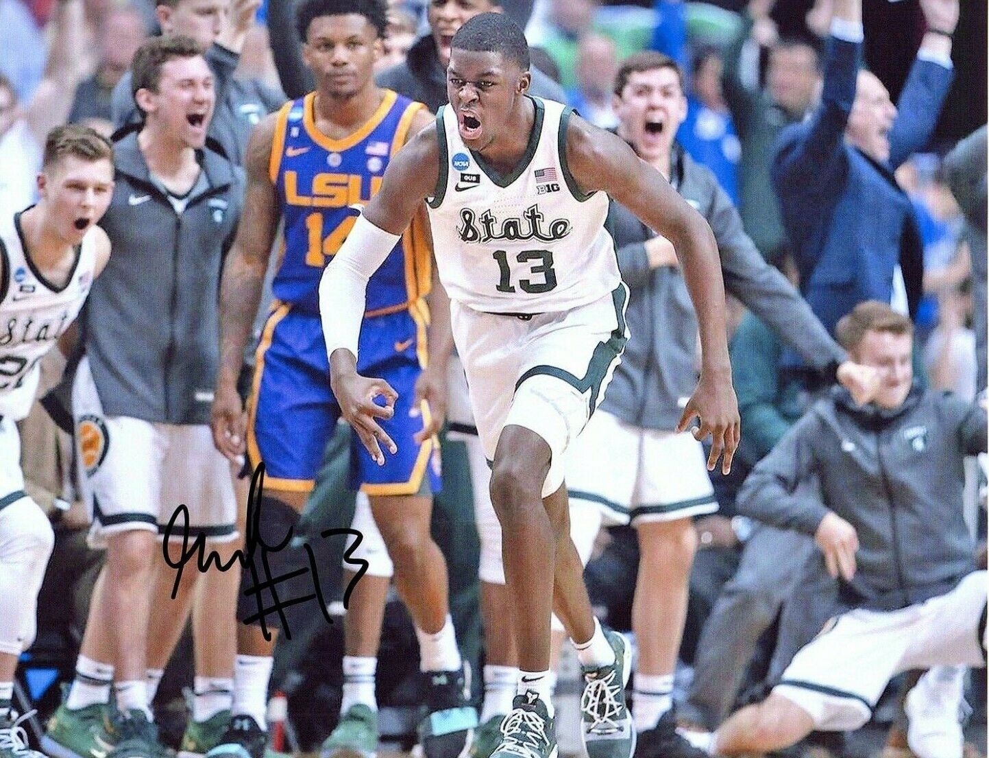 Gabe Brown Michigan State Spartans autographed signed 8x10 Photo Poster painting 2019 Final Four